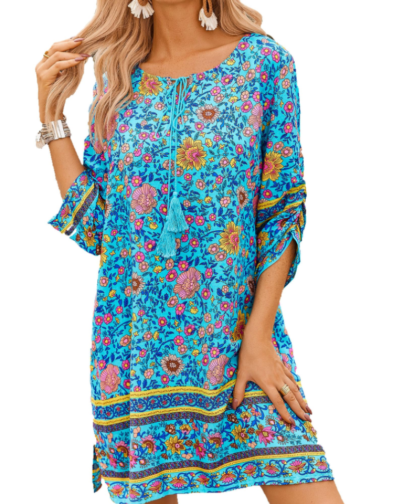Women's Knee-Length Viscose Dress for Beaches
