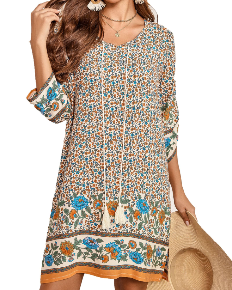 Women's Knee-Length Viscose Dress for Beaches