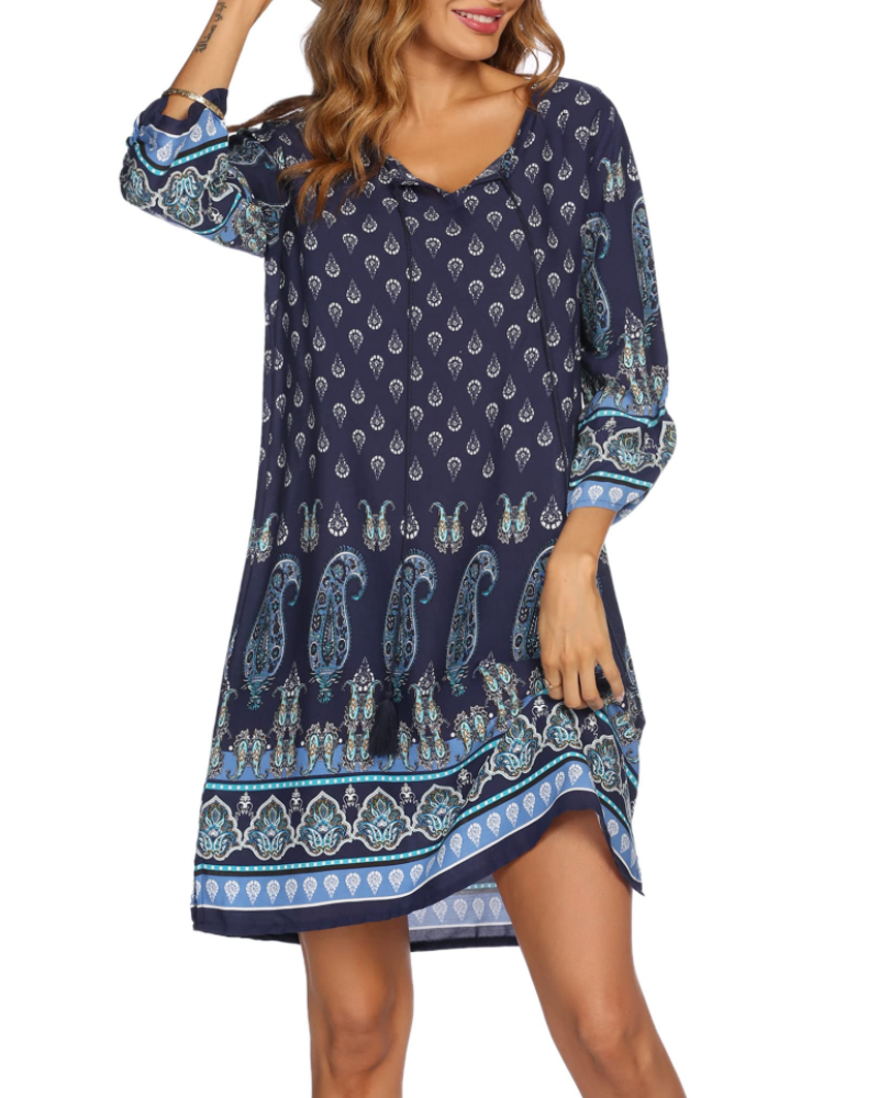 Women's Knee-Length Viscose Dress for Beaches