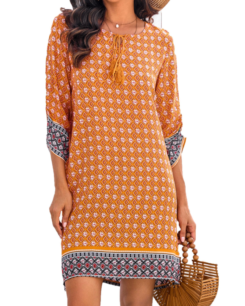 Women's Knee-Length Viscose Dress for Beaches