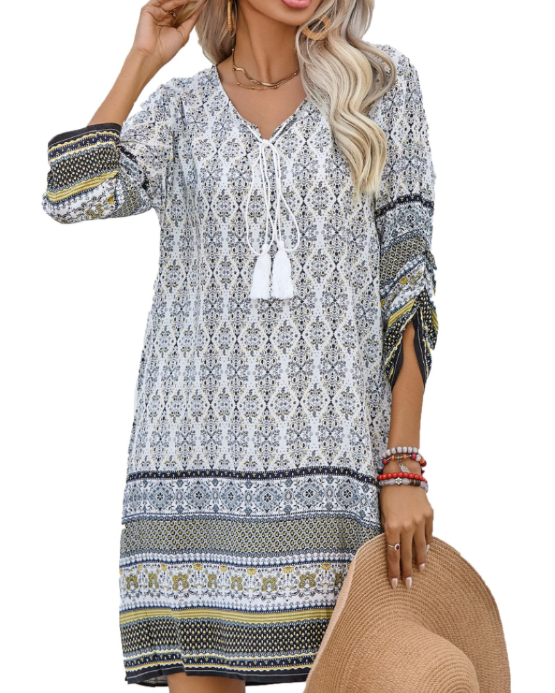 Women's Knee-Length Viscose Dress for Beaches