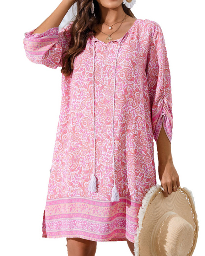 Women's Knee-Length Viscose Dress for Beaches