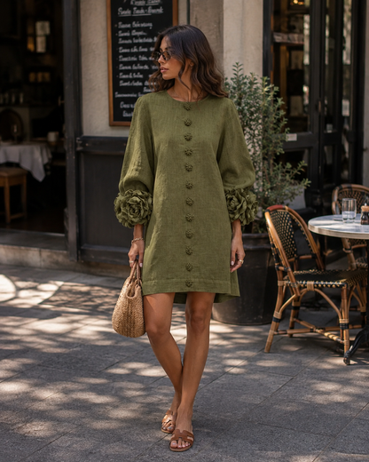 Women's Floral Mini Dress for Weekend Brunches