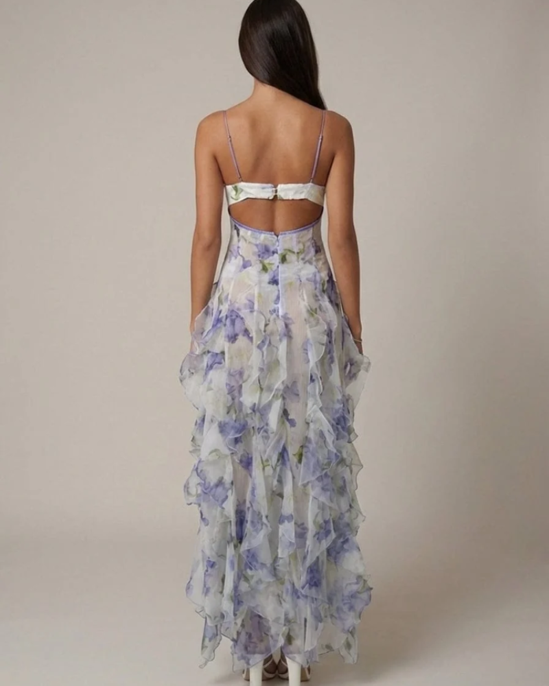 Women's Floral Maxi Dress for Summer Vacation