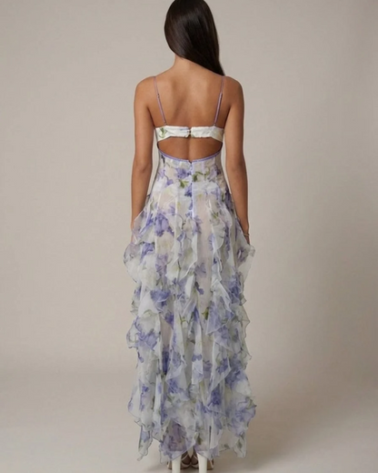 Women's Floral Maxi Dress for Summer Vacation
