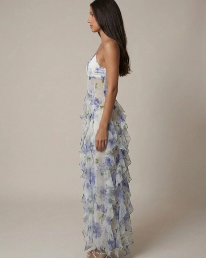 Women's Floral Maxi Dress for Summer Vacation
