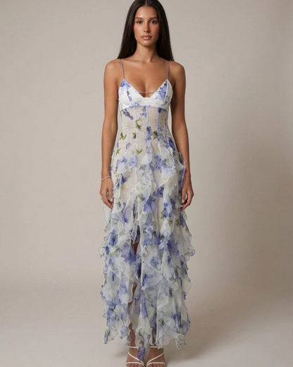 Women's Floral Maxi Dress for Summer Vacation