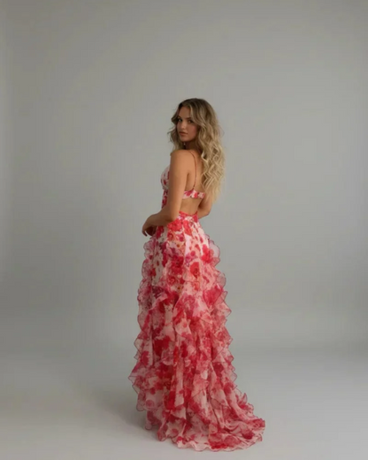 Women's Floral Maxi Dress for Summer Vacation