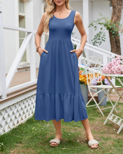 Women's Sleeveless Maxi Dress for Vacation