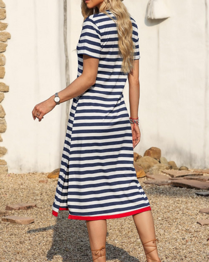 Women's Color Block Maxi Dress for Summer Travel