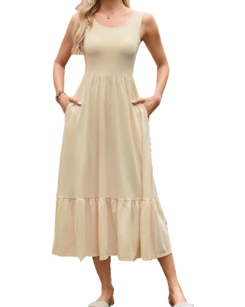 Women's Sleeveless Maxi Dress for Vacation