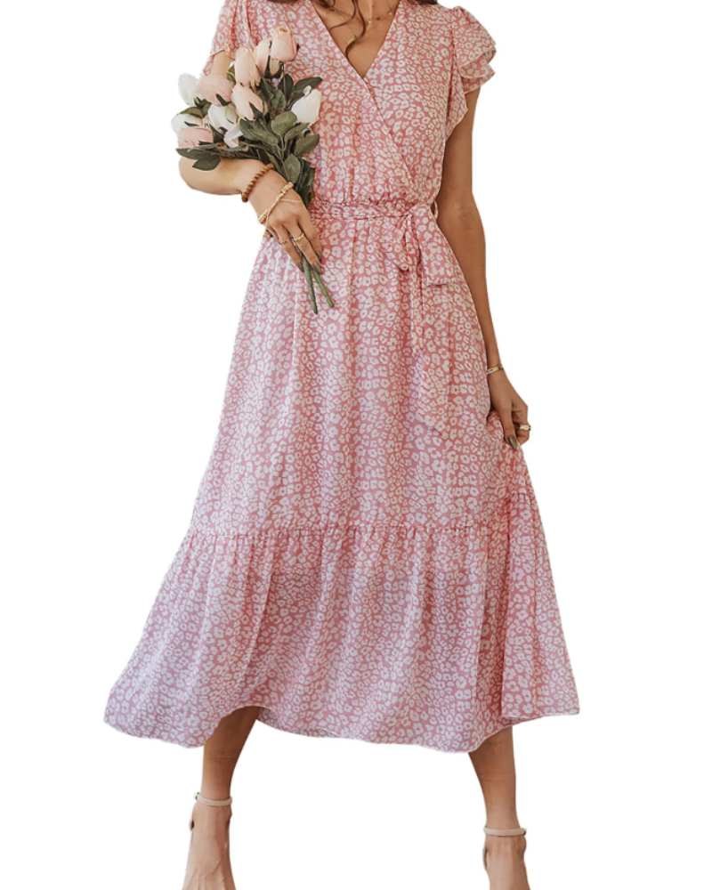 Women's Floral Maxi Dress for Summer Vacation