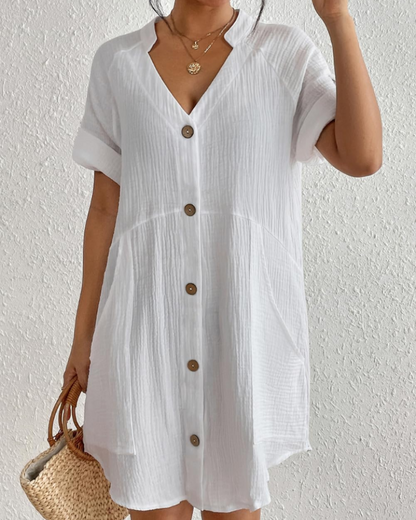 Women's Soft Cotton Beach Tunic with Pockets