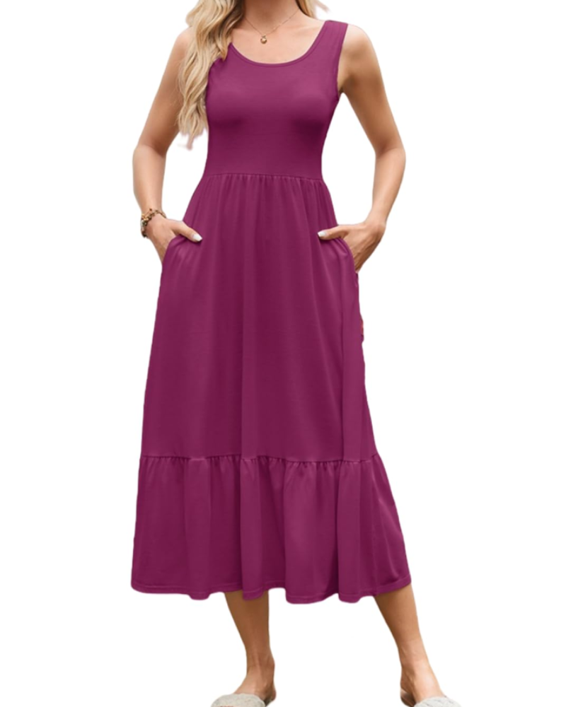 Women's Sleeveless Maxi Dress for Vacation