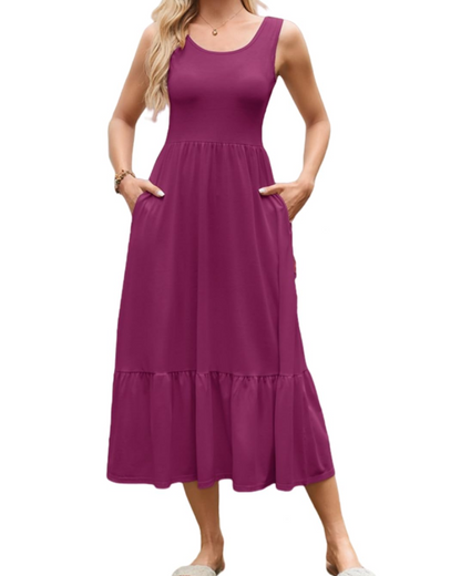 Women's Sleeveless Maxi Dress for Vacation