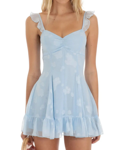 Women's Floral Mini Dress for Summer Outings