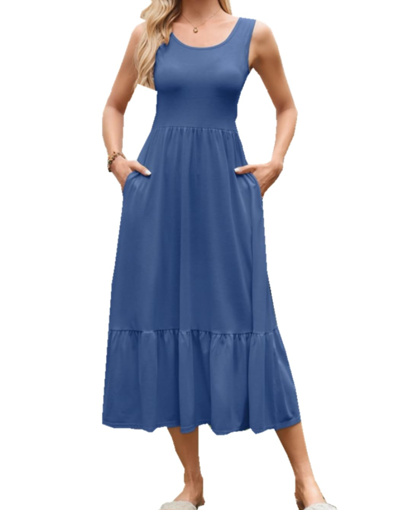 Women's Sleeveless Maxi Dress for Vacation