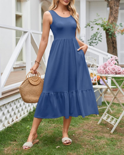 Women's Sleeveless Maxi Dress for Vacation