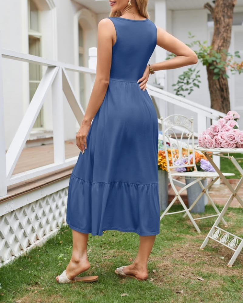 Women's Sleeveless Maxi Dress for Vacation