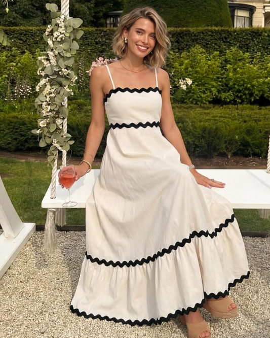 Women's Fluid Midi Dress with Smocked Back