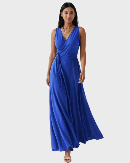 Women's Long Evening Dress V-Neck for Formal Events