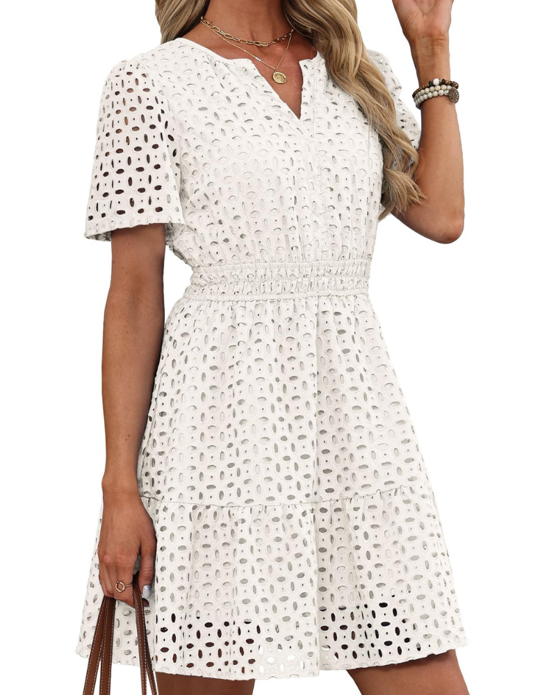 Women's Lace Mini Dress for Summer Weddings