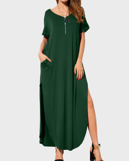 Women's Flowing Maxi Dress for Summer Vacation