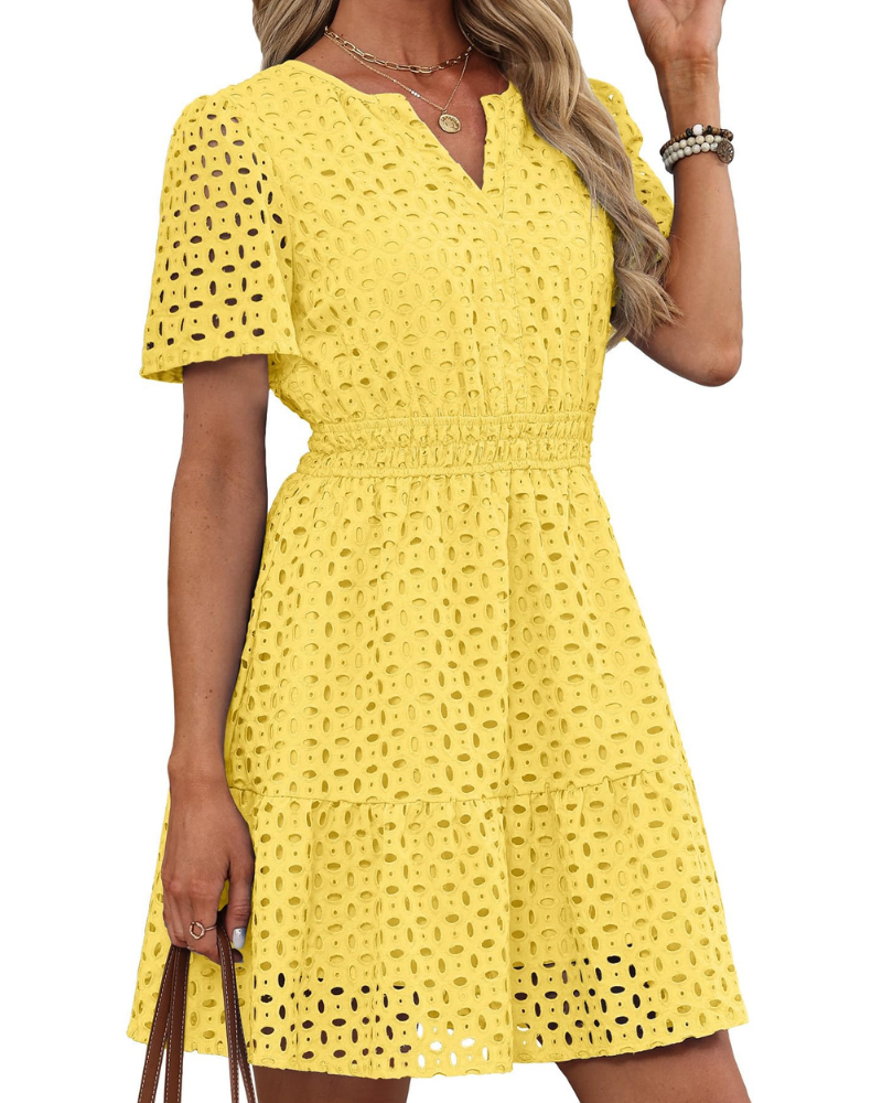 Women's Lace Mini Dress for Summer Weddings