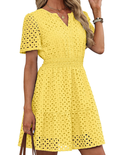 Women's Lace Mini Dress for Summer Weddings