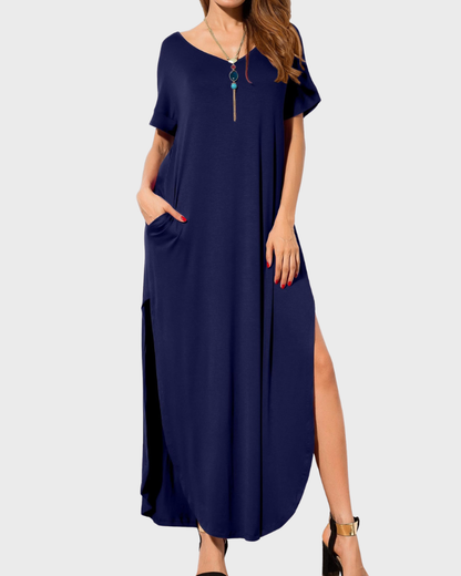 Women's Flowing Maxi Dress for Summer Vacation