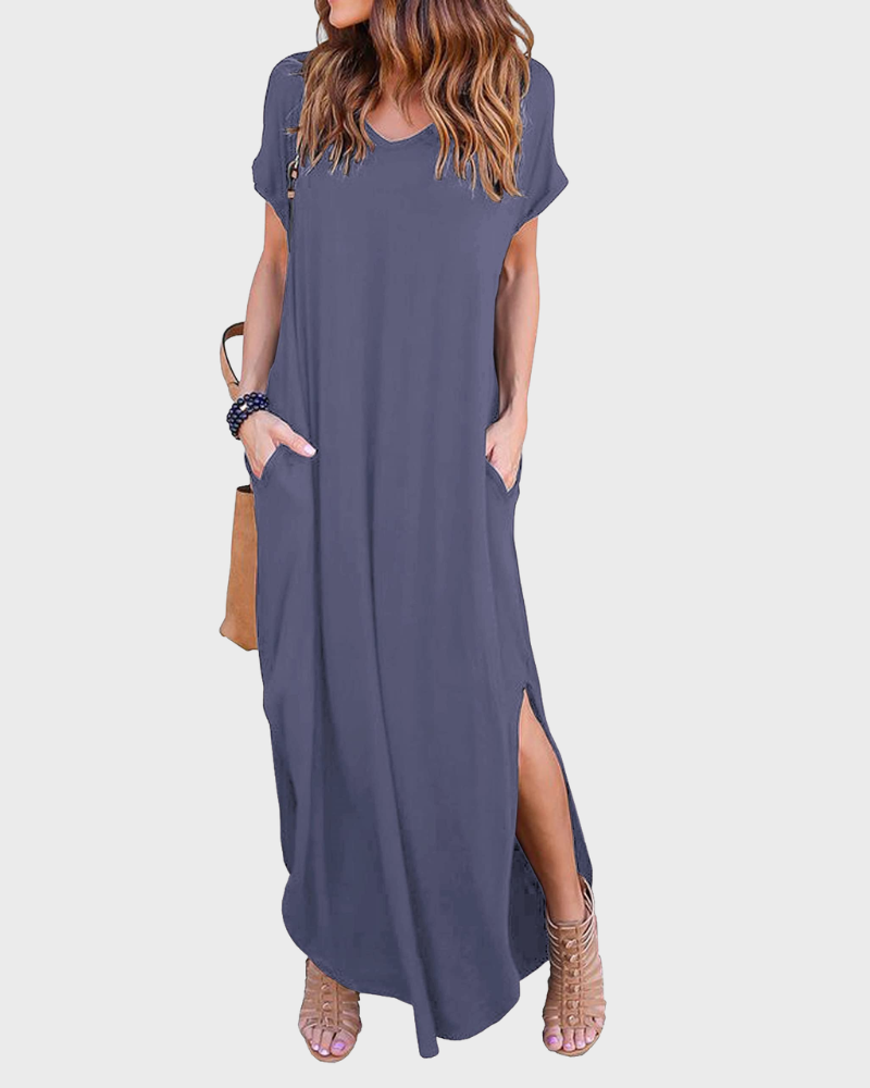 Women's Flowing Maxi Dress for Summer Vacation