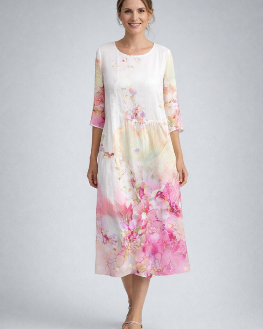 Women's Floral Cotton Dress for Casual Events