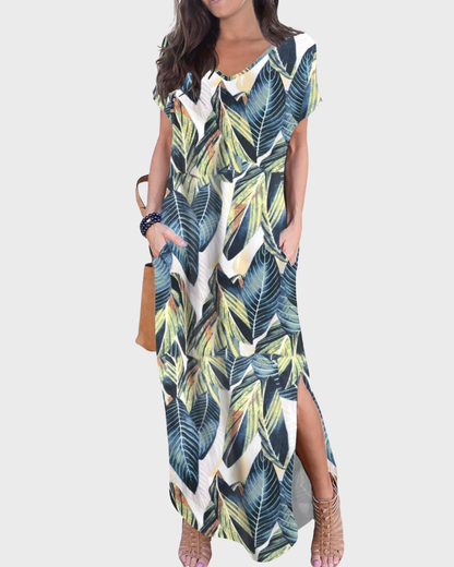 Women's Flowing Maxi Dress for Summer Vacation