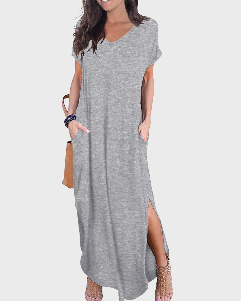 Women's Flowing Maxi Dress for Summer Vacation