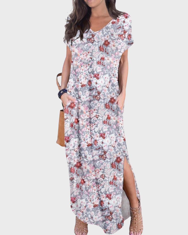 Women's Flowing Maxi Dress for Summer Vacation
