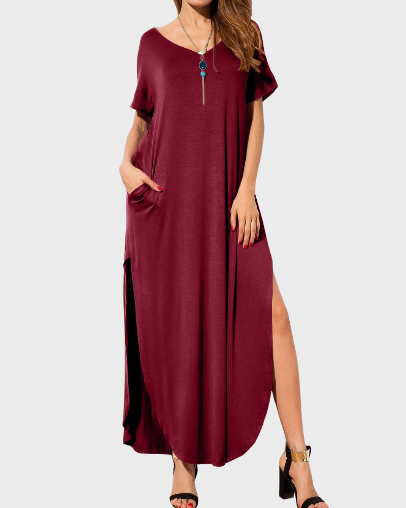 Women's Flowing Maxi Dress for Summer Vacation