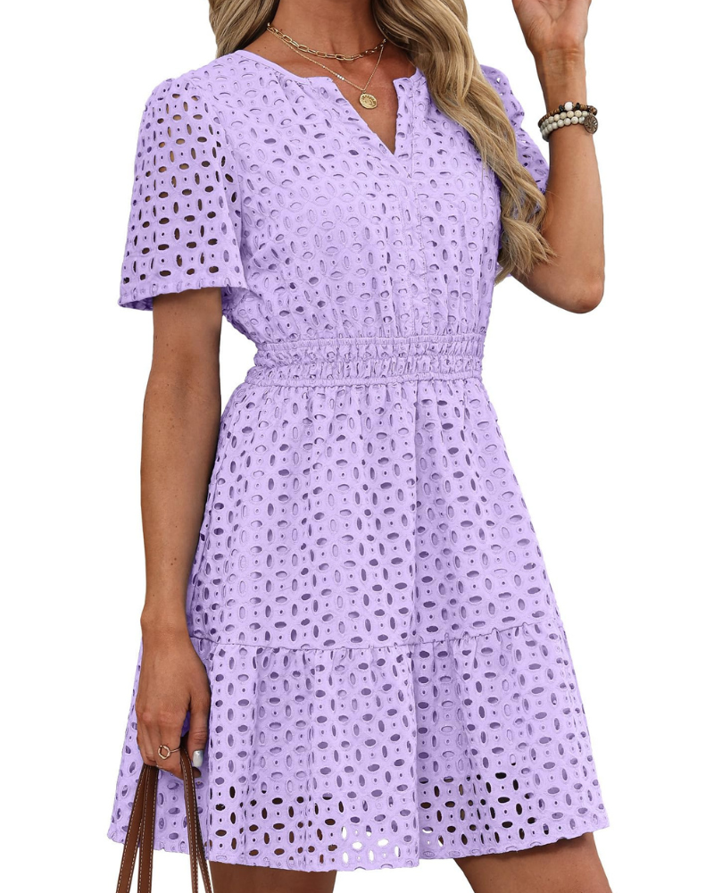 Women's Lace Mini Dress for Summer Weddings
