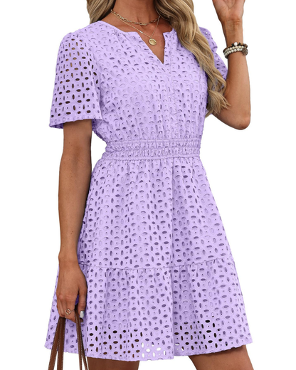 Women's Lace Mini Dress for Summer Weddings