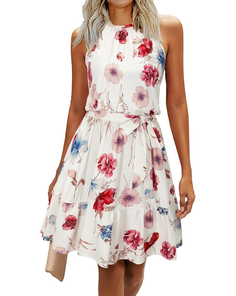 Women's Floral Print Dress for Holiday Styling