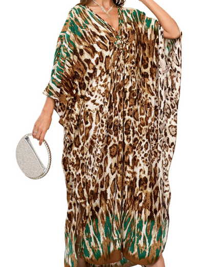 Women's Viscose Maxi Kaftan for Beach Cover-Up