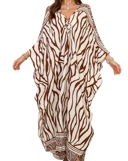 Women's Viscose Maxi Kaftan for Beach Cover-Up