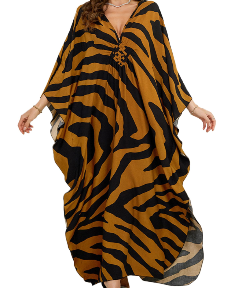 Women's Viscose Maxi Kaftan for Beach Cover-Up