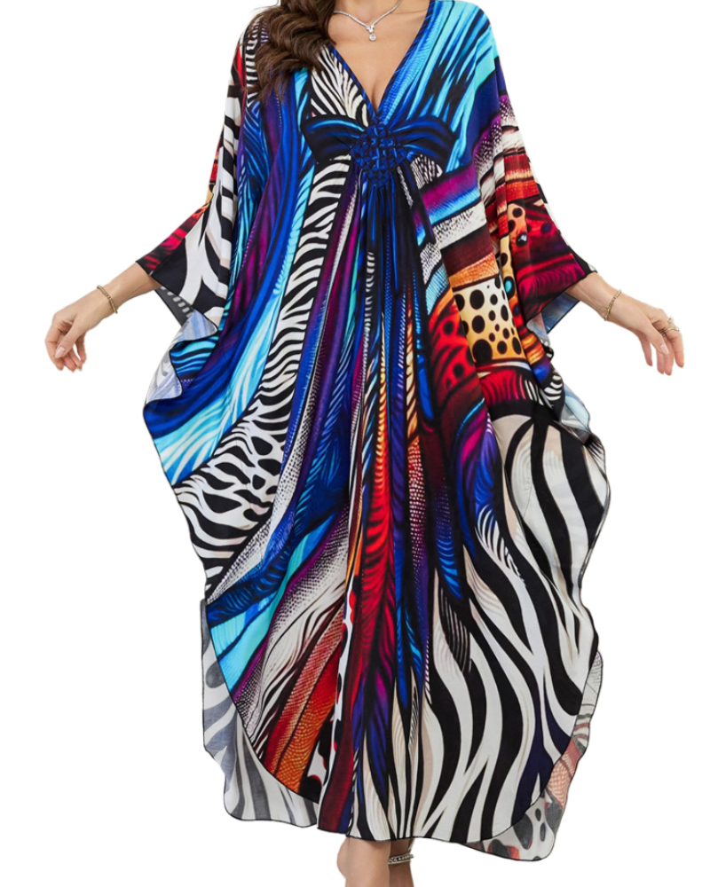 Women's Viscose Maxi Kaftan for Beach Cover-Up