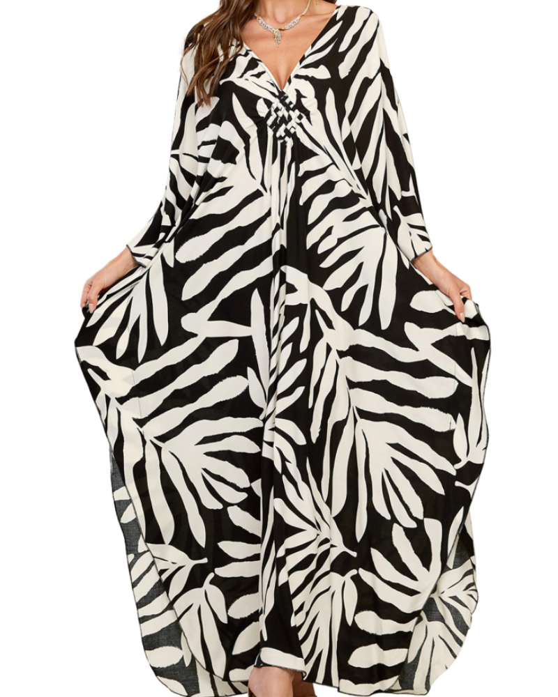 Women's Viscose Maxi Kaftan for Beach Cover-Up