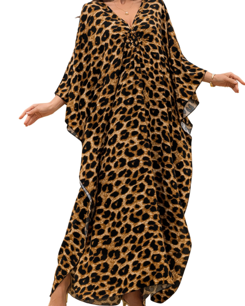 Women's Viscose Maxi Kaftan for Beach Cover-Up
