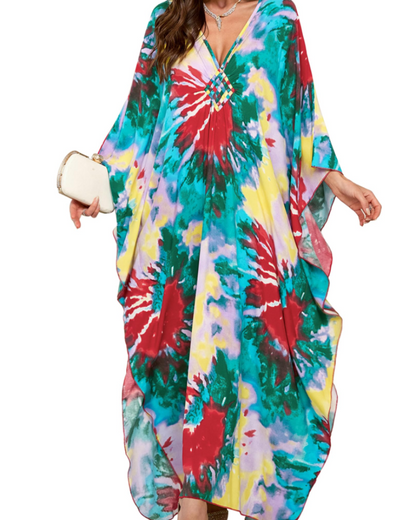 Women's Viscose Maxi Kaftan for Beach Cover-Up