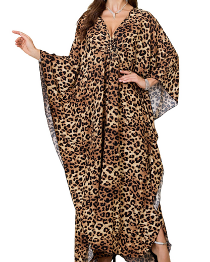 Women's Viscose Maxi Kaftan for Beach Cover-Up