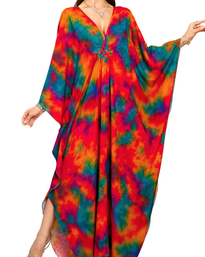 Women's Viscose Maxi Kaftan for Beach Cover-Up