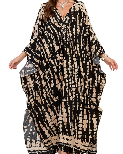 Women's Viscose Maxi Kaftan for Beach Cover-Up