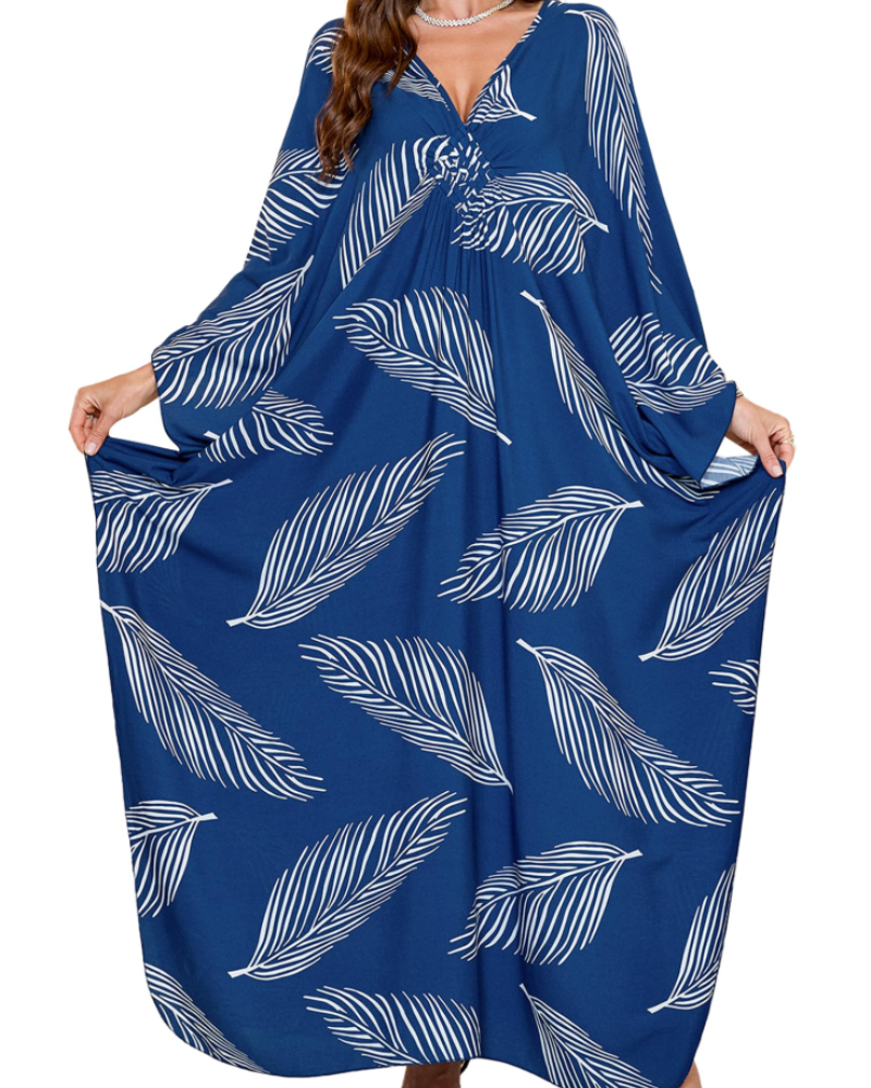 Women's Viscose Maxi Kaftan for Beach Cover-Up